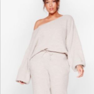 Off the shoulder knit top